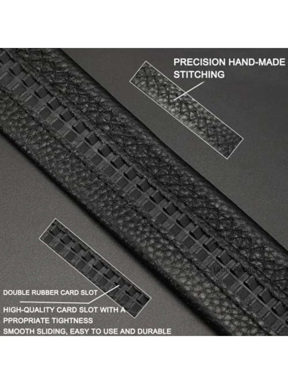 Men's Leather Ratchet Belt Dress with Easy Adjustable Automatic Buckle